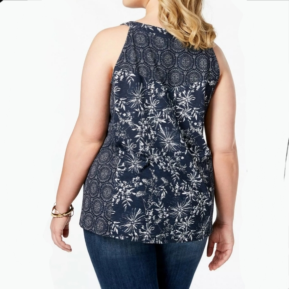 Style& Co Plus Size 3X Blue Lace Tank Top
3X - Picture 2 of 7